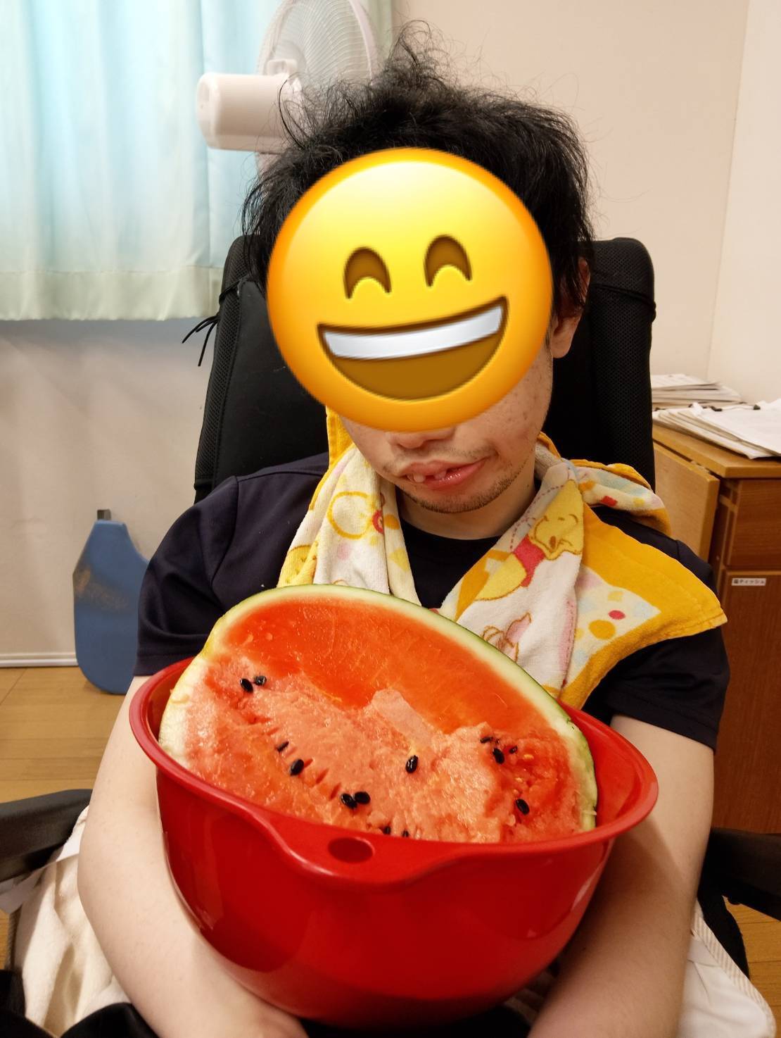 スイカを美味しく味わいました